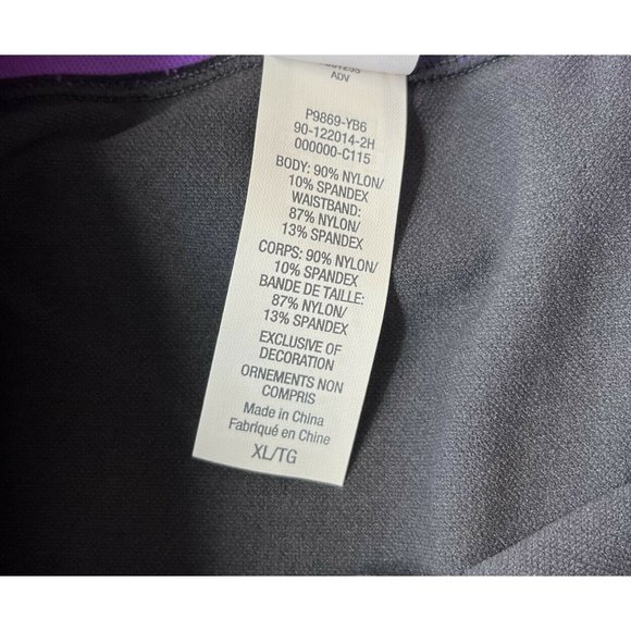 Champion C9 Womens XL Capri Leggings Purple Gray Yoga Pants Premium Duo Dry New - Picture 10 of 12